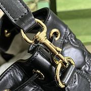 Fortok Gucci GG Matelassé Bucket Bag Black 25x27x12cm - 5