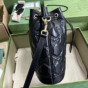 Fortok Gucci GG Matelassé Bucket Bag Black 25x27x12cm - 4