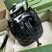 Fortok Gucci GG Matelassé Bucket Bag Black 25x27x12cm - 3
