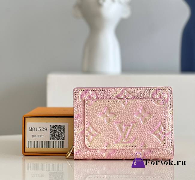 Fortok Louis Vuitton Wallet Pink 12x9x3.5cm - 1