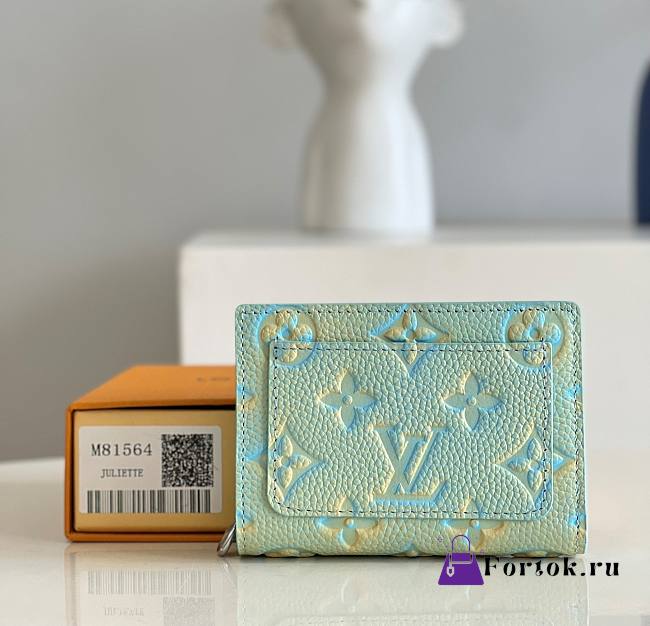 Fortok Louis Vuitton Wallet Blue 12x9x3.5cm - 1