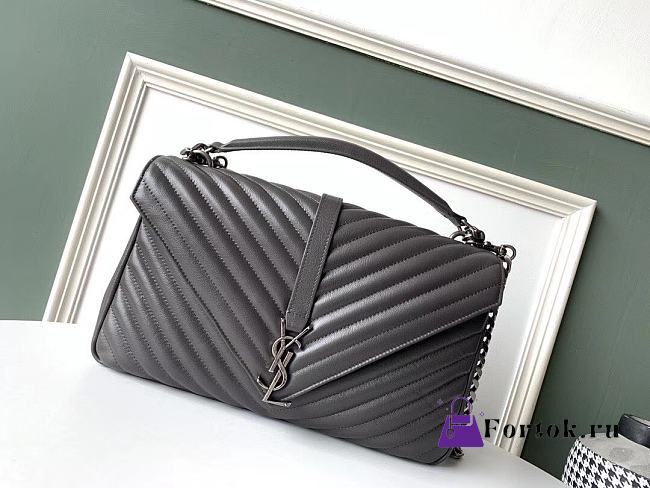 Fortok Saint Laurent Monogram College Gray 392738 32x19x9cm - 1