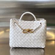 Fortok Bottega Veneta Andiamo Bag White 25x22x10.5cm - 1