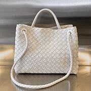 Fortok Bottega Veneta Andiamo Bag White 25x22x10.5cm - 6