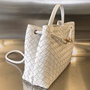 Fortok Bottega Veneta Andiamo Bag White 25x22x10.5cm - 5