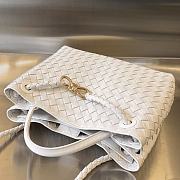 Fortok Bottega Veneta Andiamo Bag White 25x22x10.5cm - 3