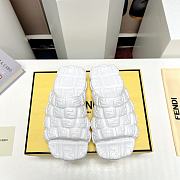 Fortok Fendi Logo Embossed Cloud Slides White - 1