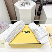 Fortok Fendi Logo Embossed Cloud Slides White - 4
