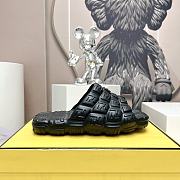 Fortok Fendi Logo Embossed Cloud Slides Black - 6