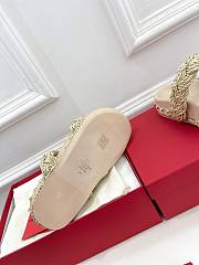 Fortok Valentino Espadrille Slides Beige - 2