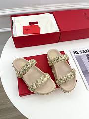 Fortok Valentino Espadrille Slides Beige - 4