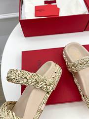 Fortok Valentino Espadrille Slides Beige - 3