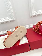Fortok Valentino Espadrille Slides Red - 6