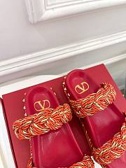 Fortok Valentino Espadrille Slides Red - 3