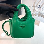 Fortok Prada Small Soft Padded Tote Bag Green 1BA359 - 1