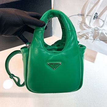 Fortok Prada Small Soft Padded Tote Bag Green 1BA359