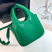 Fortok Prada Small Soft Padded Tote Bag Green 1BA359 - 3