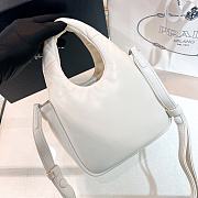 Fortok Prada Small Soft Padded Tote Bag White 1BA359 - 5
