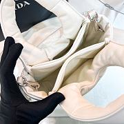 Fortok Prada Small Soft Padded Tote Bag White 1BA359 - 4