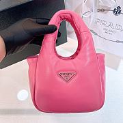 Fortok Prada Small Soft Padded Tote Bag Pink 1BA359 - 1