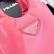 Fortok Prada Small Soft Padded Tote Bag Pink 1BA359 - 2