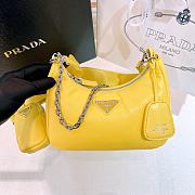 Fortok Prada Padded Nappa-leather Prada Re-Edition 2005 Shoulder Bag Yellow - 1