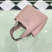 Fortok Prada Leather Mini Tote Bag Pink 15.5x18x10cm - 4