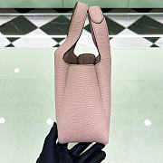 Fortok Prada Leather Mini Tote Bag Pink 15.5x18x10cm - 2