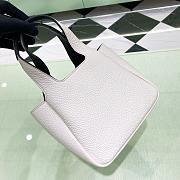 Fortok Prada Leather Mini Tote Bag White 15.5x18x10cm - 4