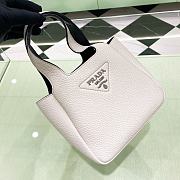 Fortok Prada Leather Mini Tote Bag White 15.5x18x10cm - 2