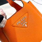 Fortok Prada Leather Mini Tote Bag Orange 15.5x18x10cm - 5