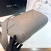 Fortok Prada Debossed-logo Detail Shoulder Bag Grey 26x23x11cm - 6