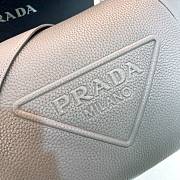 Fortok Prada Debossed-logo Detail Shoulder Bag Grey 26x23x11cm - 3