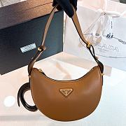 Fortok Prada Hobo Shoulder Bag Brown 22.5x18.5x6cm - 1