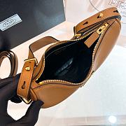 Fortok Prada Hobo Shoulder Bag Brown 22.5x18.5x6cm - 5