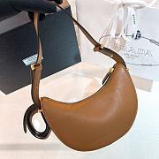 Fortok Prada Hobo Shoulder Bag Brown 22.5x18.5x6cm - 4
