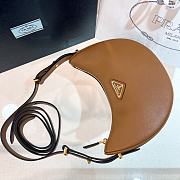 Fortok Prada Hobo Shoulder Bag Brown 22.5x18.5x6cm - 2