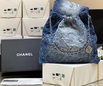 Fortok Chanel 23S Denim Handbag 35x37x7cm