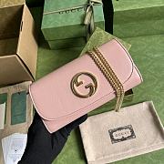 Fortok Gucci Blondie Wallet on Chain Pink 21x10.5cm - 1