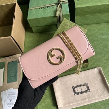 Fortok Gucci Blondie Wallet on Chain Pink 21x10.5cm