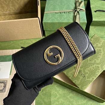 Fortok Gucci Blondie Wallet on Chain Black 21x10.5cm