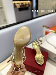 Fortok Valentino Ankle Strap Sandals Heels in Gold - 6