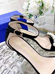 Fortok Stuart Weitzman Pearl Sandals Heels Black - 4