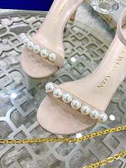 Fortok Stuart Weitzman Pearl Sandals Heels Beige - 3