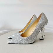 Fortok Saint Laurent 23 Spring & Summer High-Heeled Shoes Silver - 1