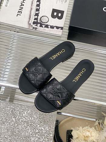 Fortok Chanel 23 Slides Black