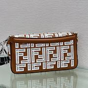 Fortok Fendi Medium FF Baguette Embroidered Bag 26x13x6cm - 6
