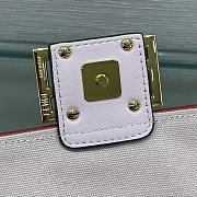 Fortok Fendi Baguette Embroidery Bag Pink 20cm - 6