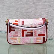 Fortok Fendi Baguette Embroidery Bag Pink 20cm - 4