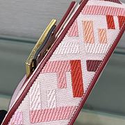 Fortok Fendi Baguette Embroidery Bag Pink 20cm - 3